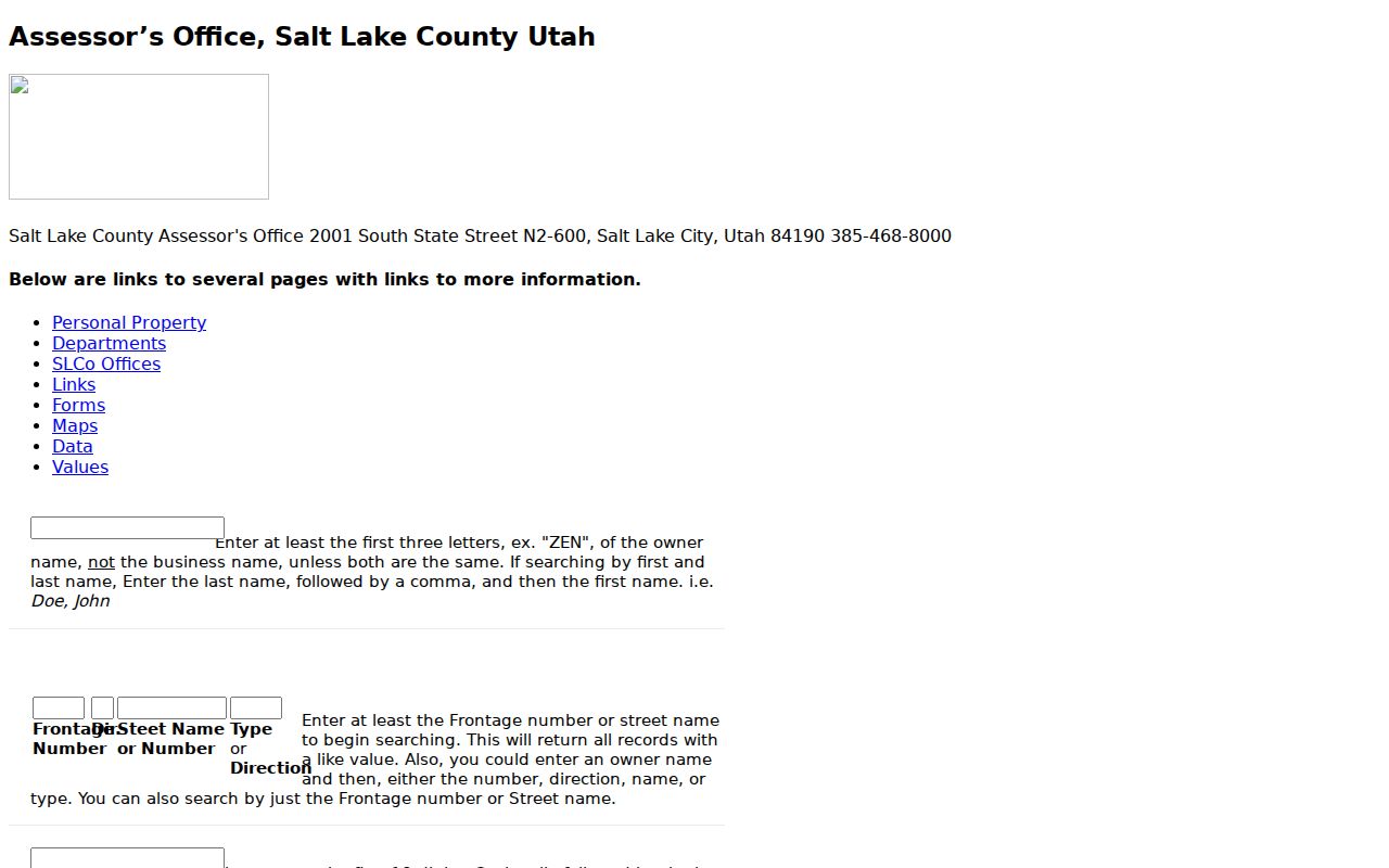 Millcreek people search by owner address and parcel ID