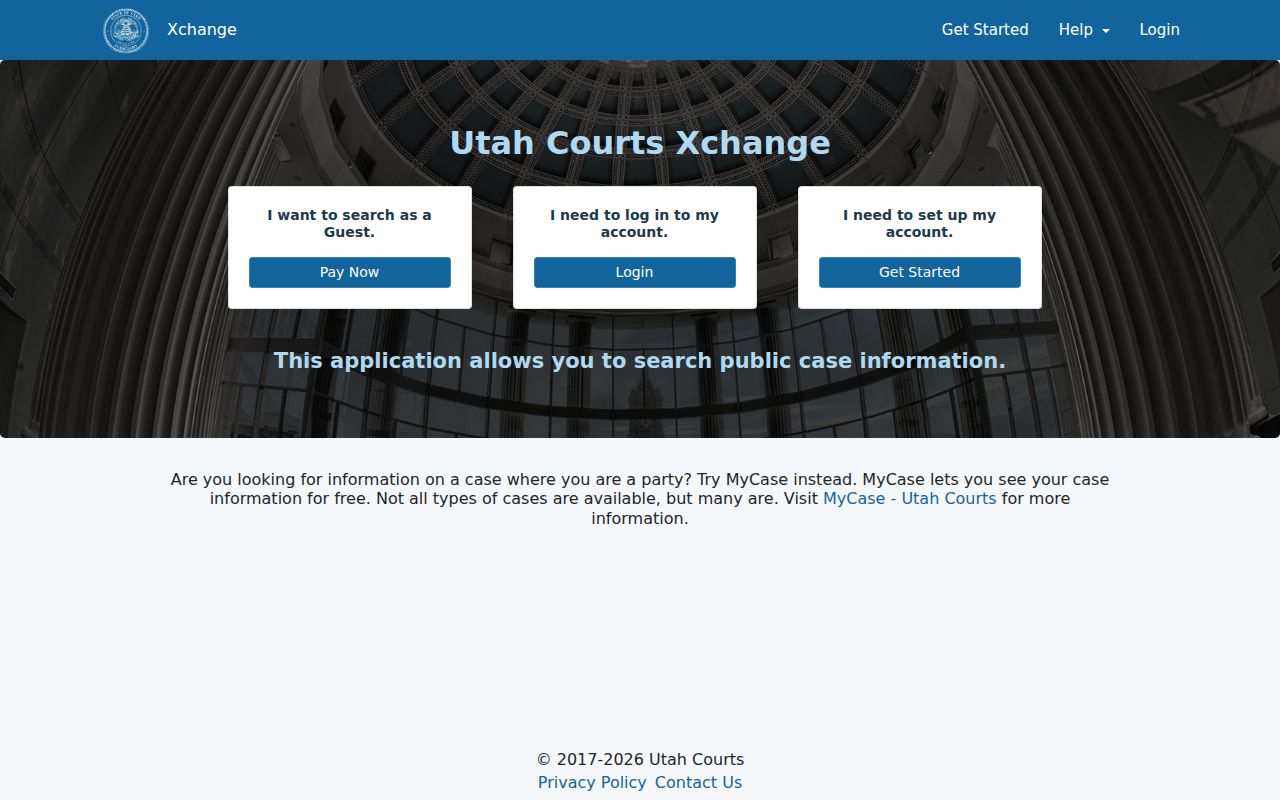 Millcreek people search through Utah XChange court records