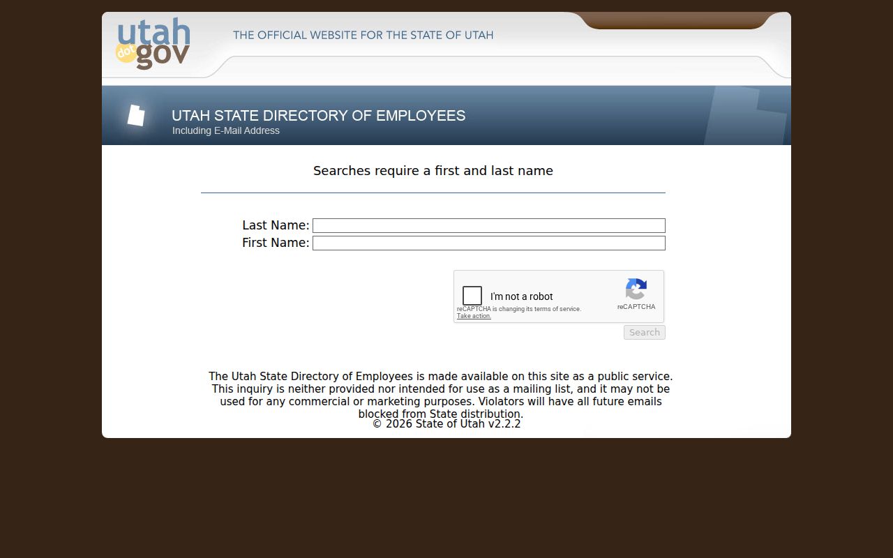 Millcreek people directories Utah state staff name search