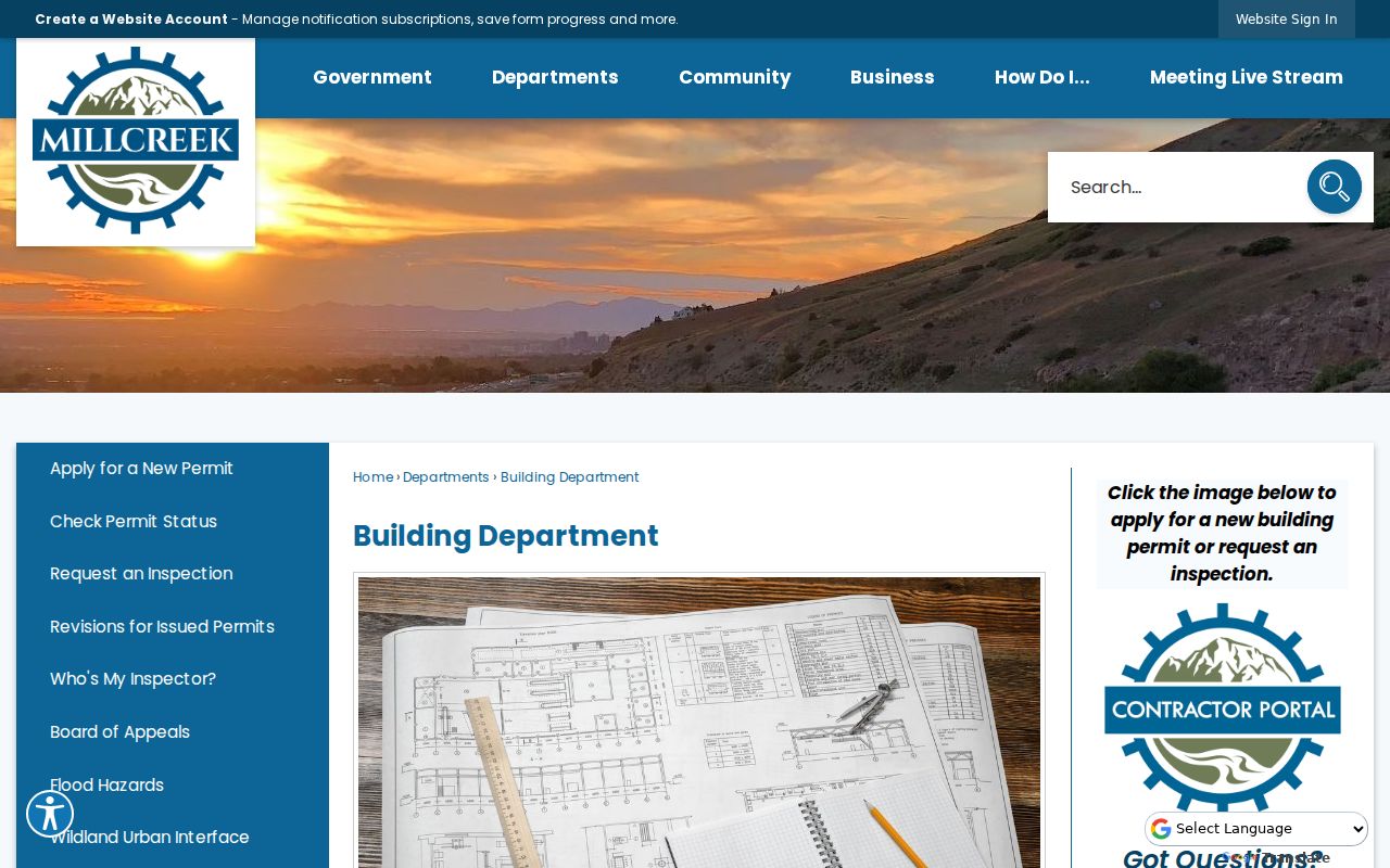 Millcreek public records building permit and status controls